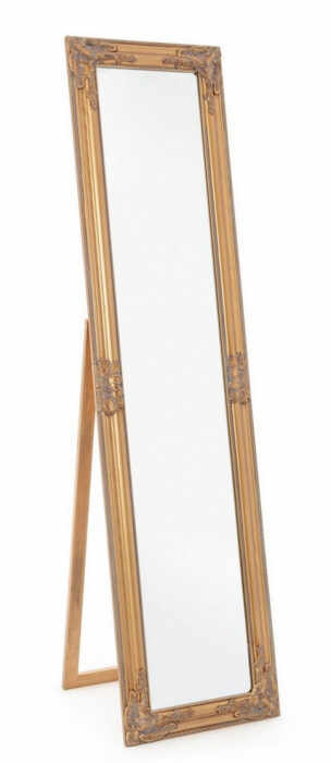 Oglinda Miro cu suport, Lemn Sticla, Maro, 40x4x160 cm
