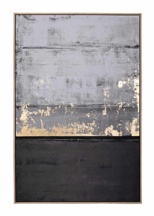 Tablou BOLD, canvas, negru, 82.6x4.3x122.6cm