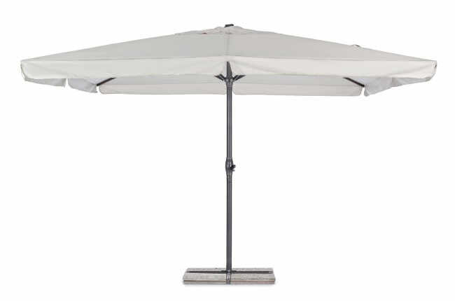 Umbrela de exterior Alghero, Aluminiu, Gri, 400x400x295 cm