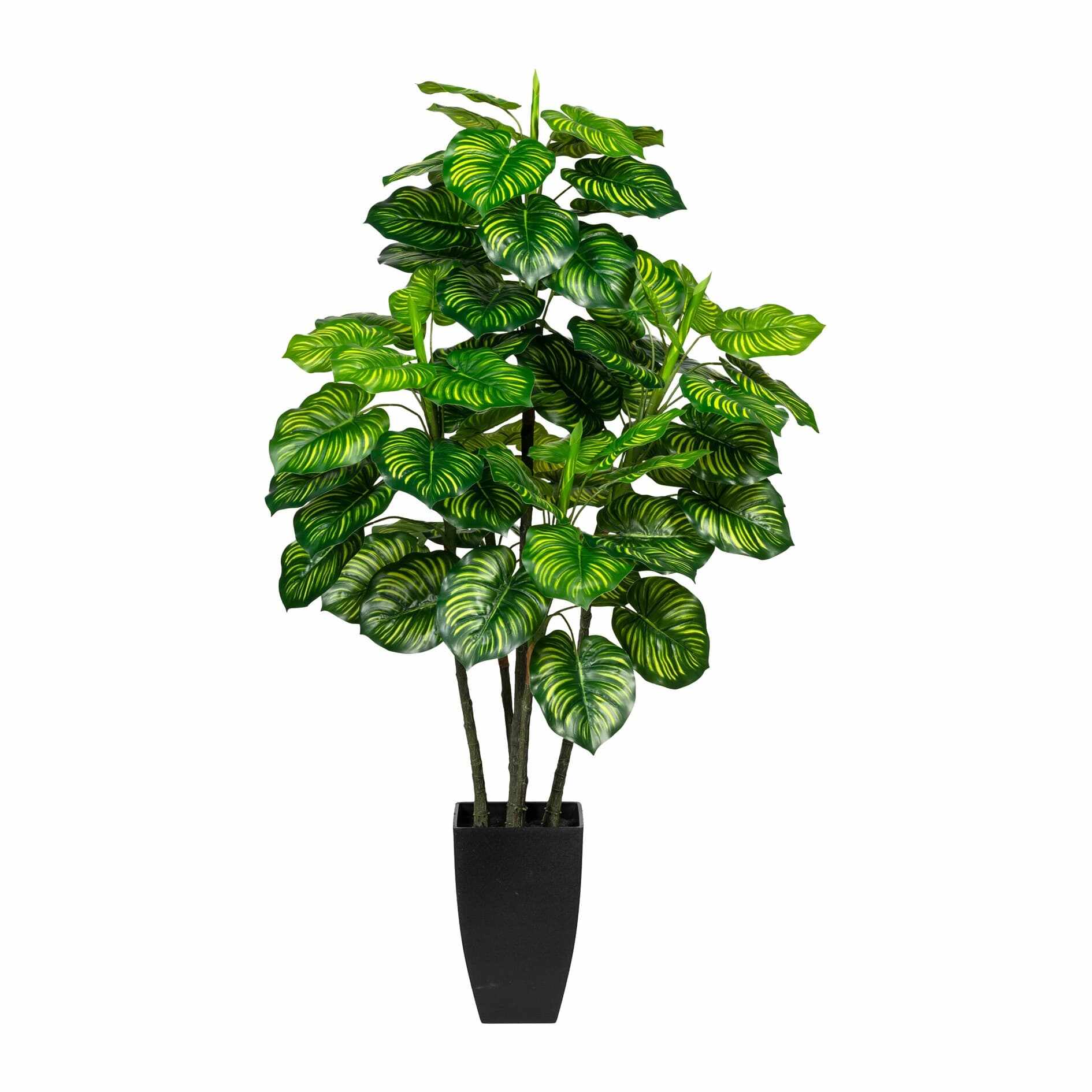 Planta artificiala in ghiveci, Maranta Verde / Galben, H105 cm