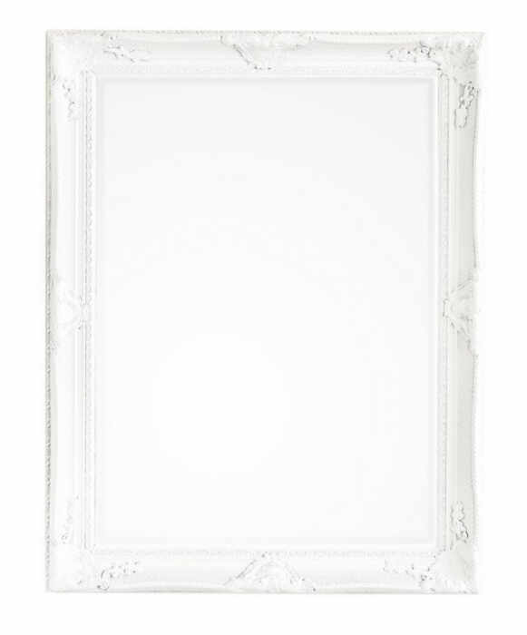 Oglinda Miro dreptunghiulara, Lemn Sticla, Alb, 90x120x cm