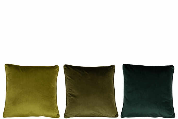 Set 3 perne, Textil, Verde, 45x45x4