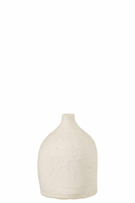 Vaza, Ceramica, Alb , 15x15x20