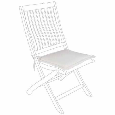 Perna pentru scaun de gradina Poly180 Square, Bizzotto, poliester impermeabil, 42 x 42 cm, natural