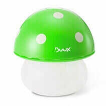 Umidificator Duux Mushroom Verde, Rata umidificare 220 ml/ora, Consum 20W/h, Debit aer 30 mc/h, Veioza, Pentru 15mp