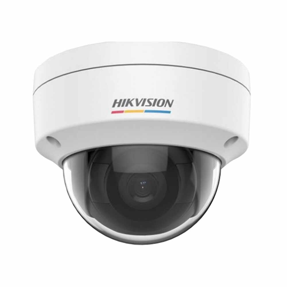 Camera supraveghere IP Dome Hikvision ColorVu DS-2CD1147G0, 4 MP, 2.8 mm, lumina alba 30 m, slot card, PoE