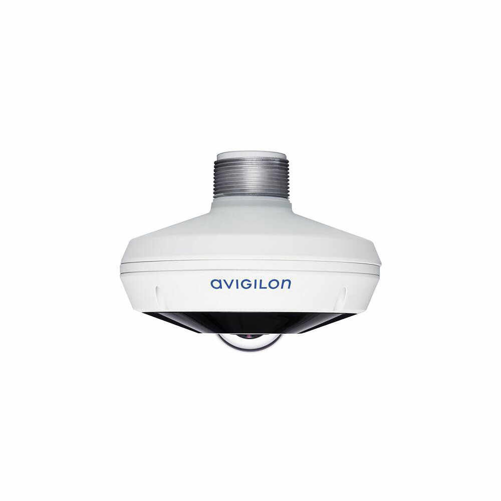 Camera supraveghere Dome Fisheye IP Avigilon 12.0-H4F-DO1-IR, 12 MP, IR 10 m, 1.45 mm, slot card, detectie miscare, microfon, PoE