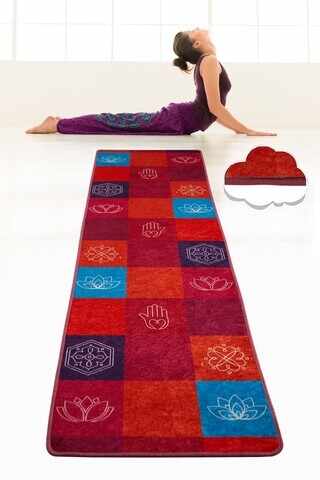 Saltea fitness/yoga/pilates Mantra, Chilai, 60x200 cm, poliester, multicolor