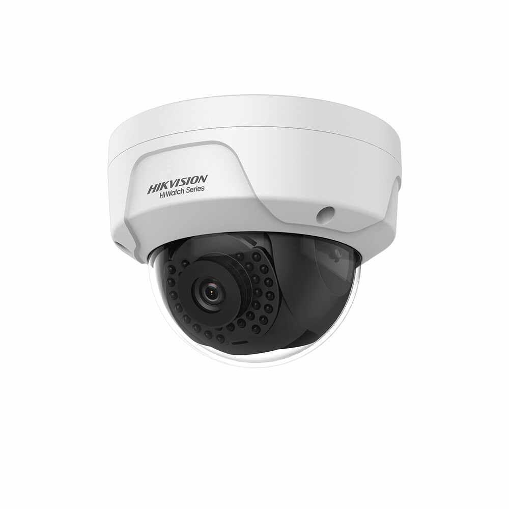 Camera supraveghere IP Dome Hikvision HiWatch HWI-D140H-28(C), 4MP, IR 30m, 2.8 mm, detectare miscare, PoE