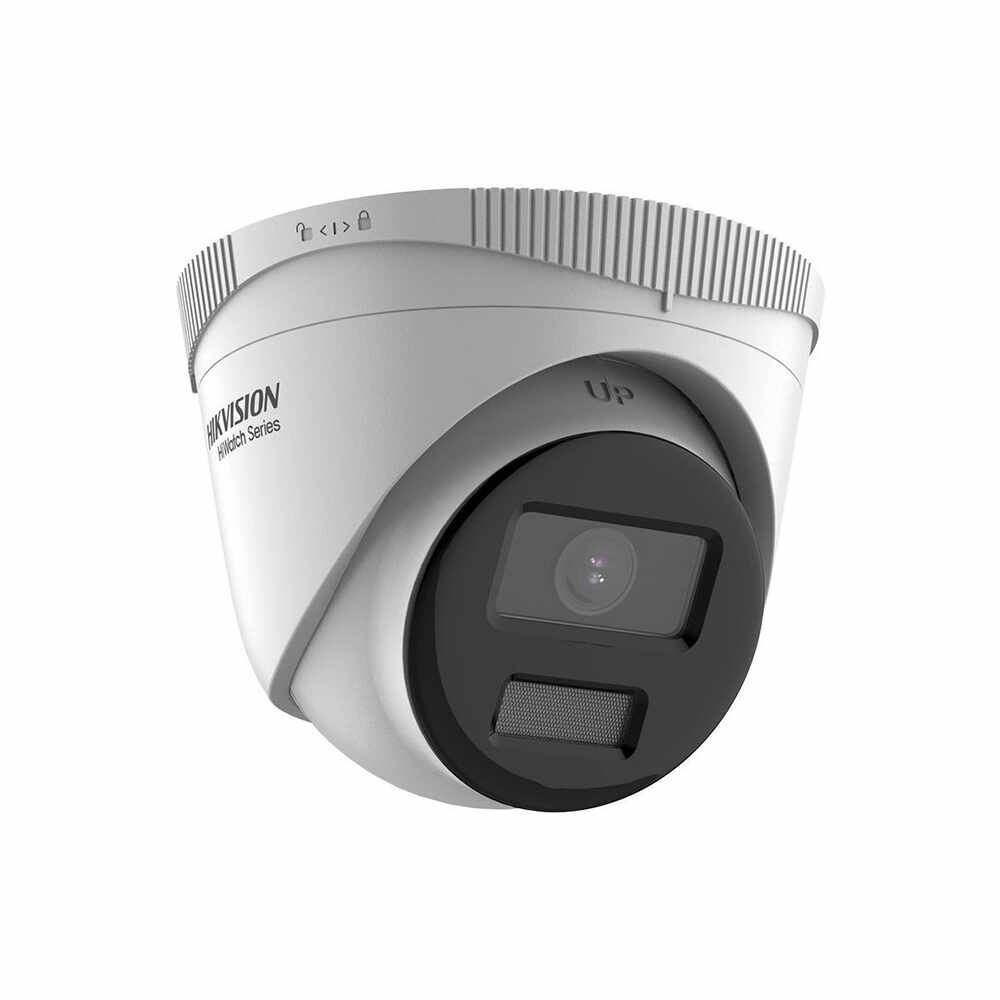 Camera supraveghere IP Dome Hikvision HiWatch HWI-T229H-28(C), 2MP, IR 30 m, 2.8 mm, slot card, PoE