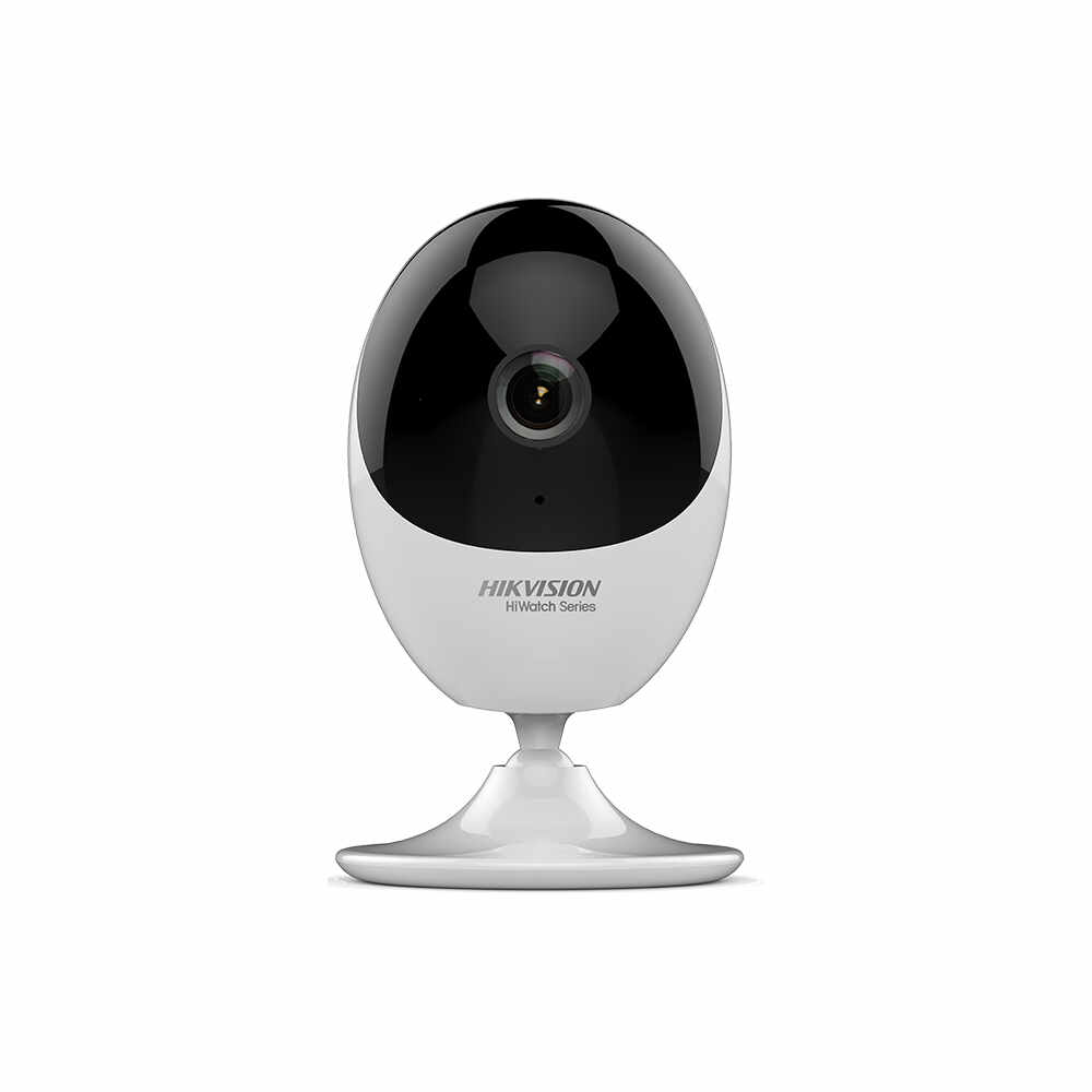 Camera supraveghere wireless WiFi Hikvision HiWatch HWC-C120-D/W2W, 2MP, IR 10 m, 2.0 mm, detectare miscare, slot card, microfon