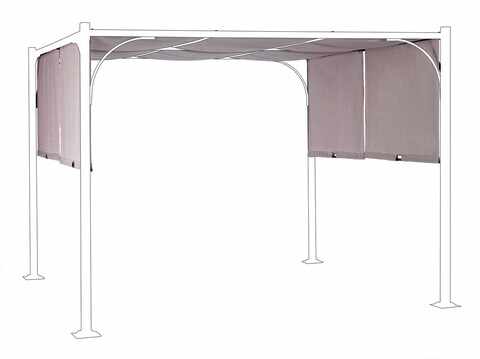 Prelata pentru pavilion de gradina Slide Gazebo, Bizzotto, 300 x 300 cm, poliester/poliamida, gri
