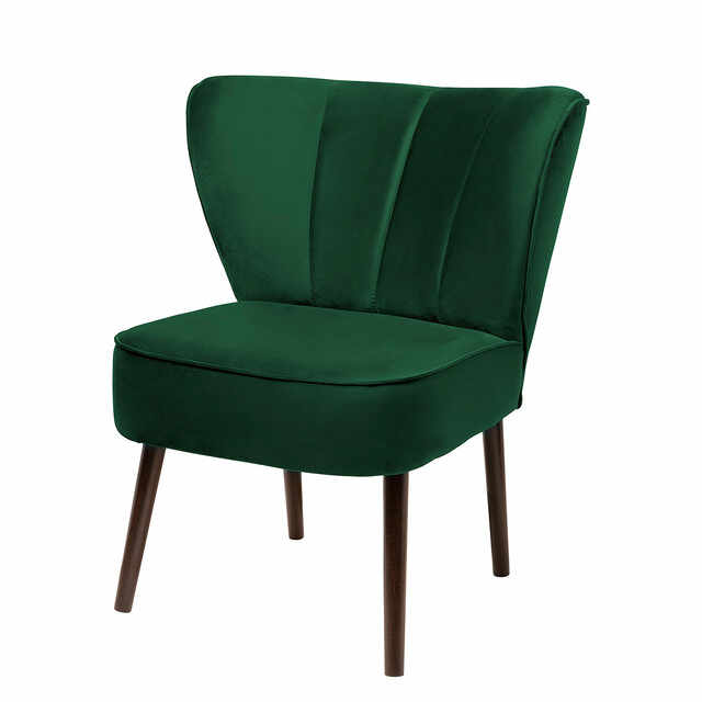 BRADY scaun, velvet, verde h. 76 cm, cu 67 cm, inaltimea spatarului 42 cm