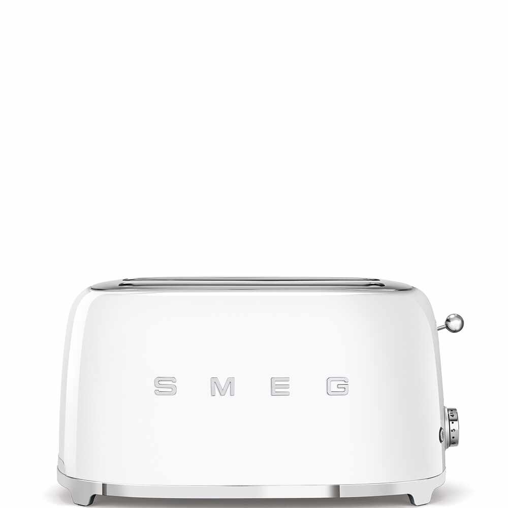 Toaster 2 sloturi TSF02WHEU, Alb, Retro 50, SMEG