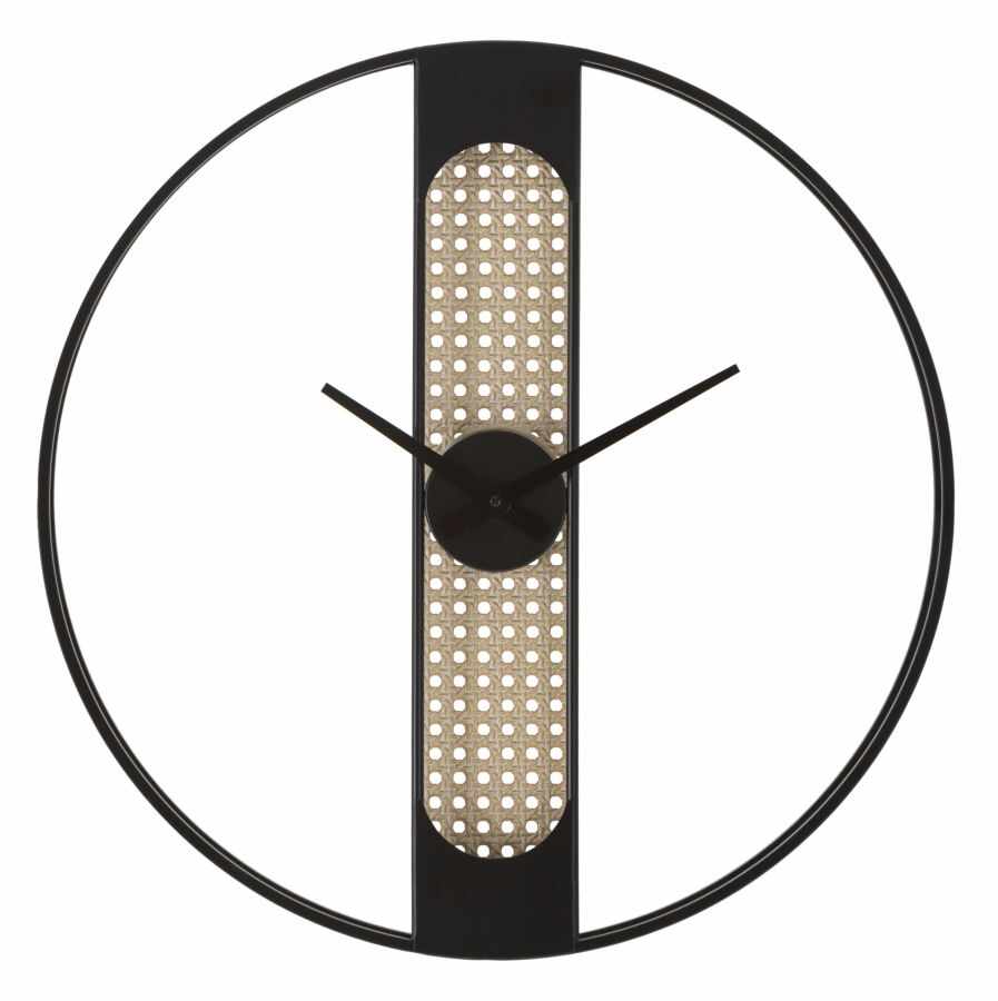Ceas de perete Ribby Negru / Crem, Ø60 cm