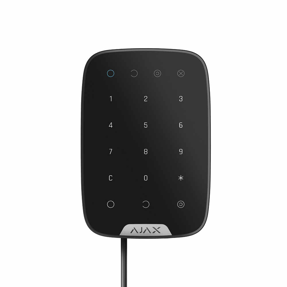 Tastatura cu touch AJAX Keypad Fibra BL, 15 taste, silent alarm, 2000 m