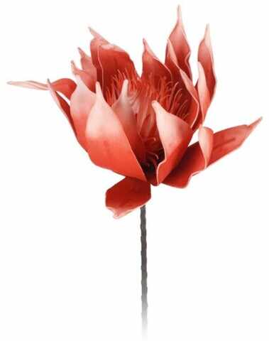 Floare artificiala Protea Roze, H81 cm, poliester, rosu