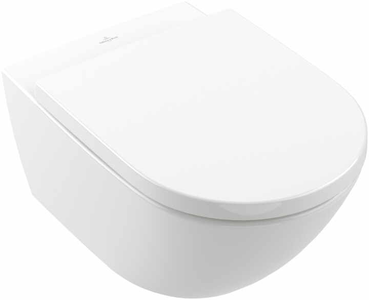 Set vas WC suspendat Villeroy & Boch Subway 3.0 TwistFlush cu capac inchidere lenta