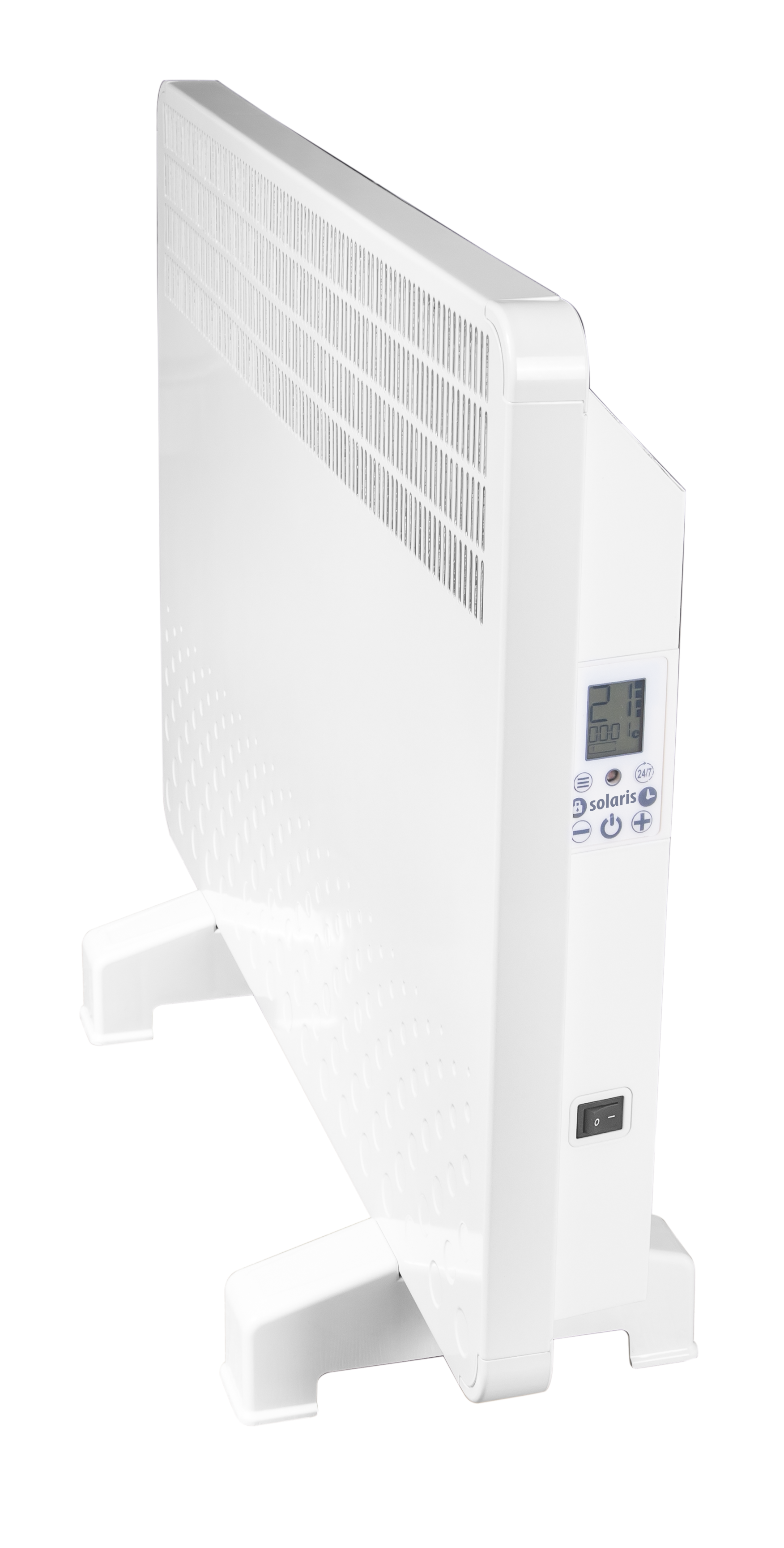 Convector electric de perete sau pardoseala Solaris KIP 1000 W, control electronic, Termostat de siguranta, termostat reglabil, IP 24, ERP 2018, pana la 12 mp