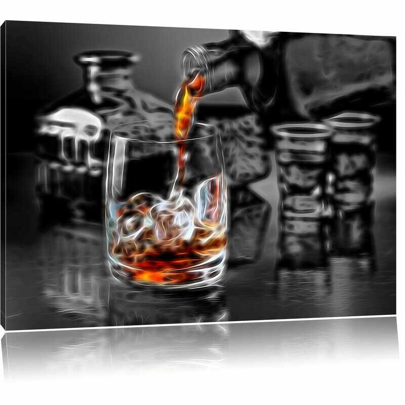 Tablou Old good whisky, panza, antracit, 60 x 80 x 1,8 cm