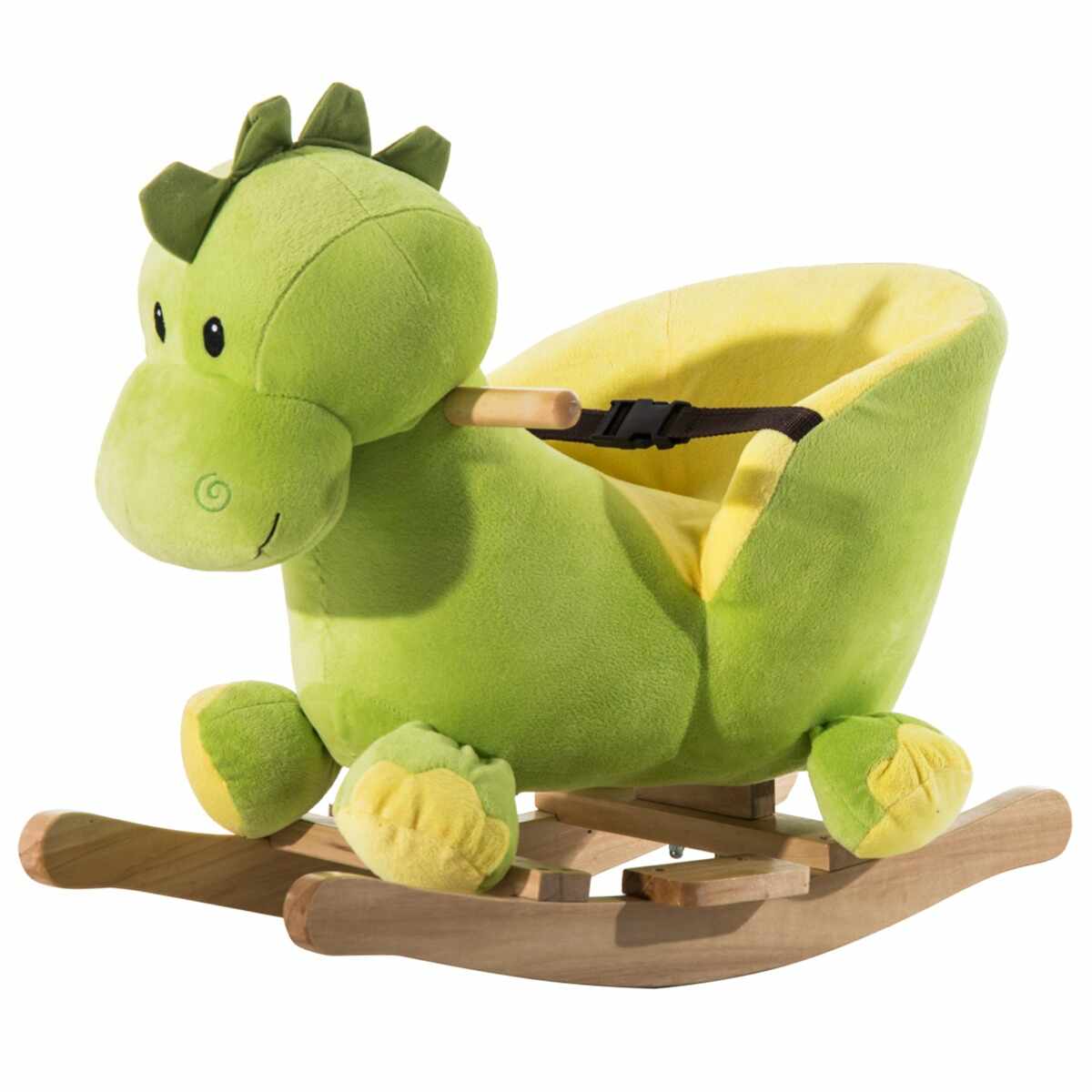HomCom, balansoar dragon copii 60x33x45cm, verde si galben | Aosom Ro