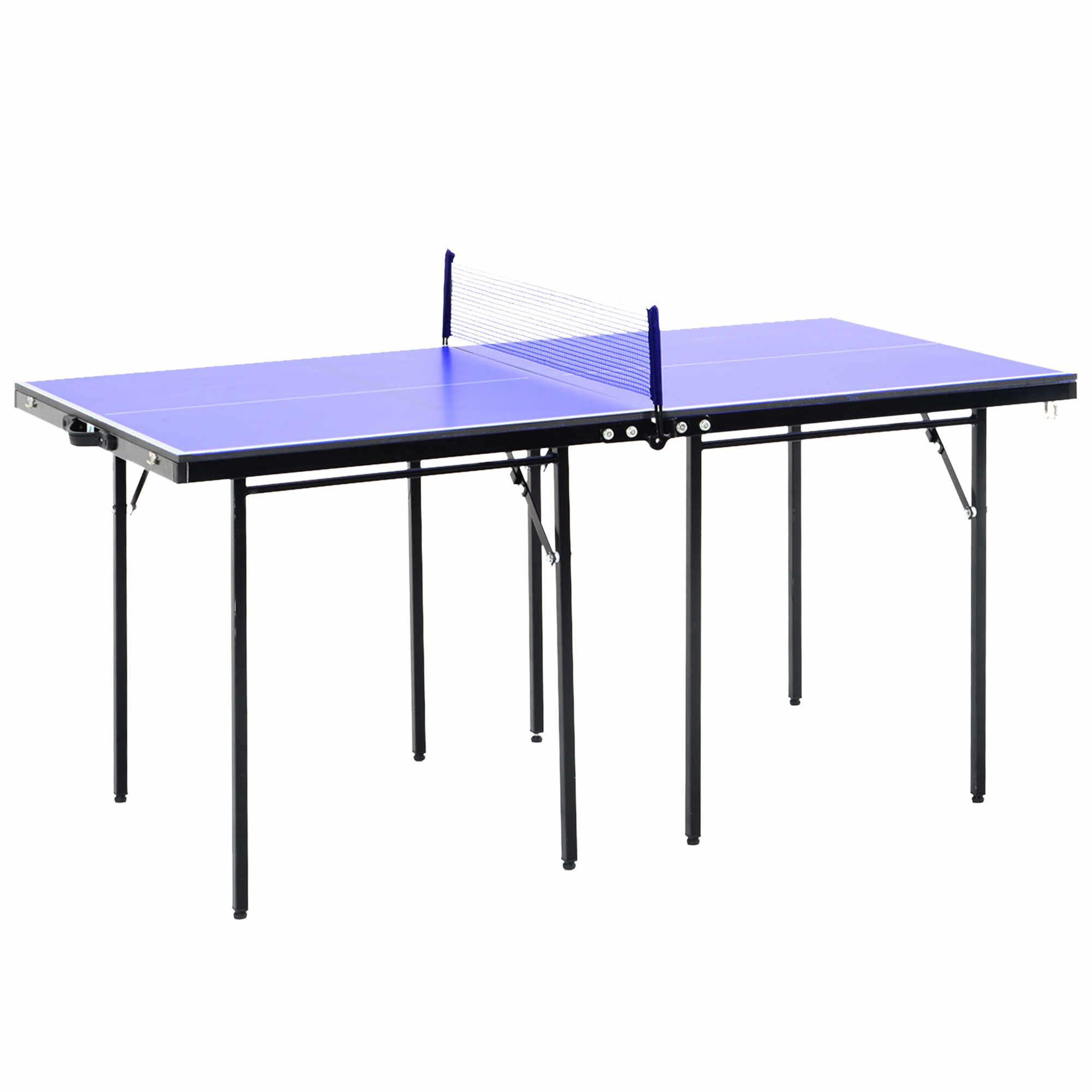 HomCom masa ping-pong pliabila, 153x76.5x67cm, albastra | AOSOM RO