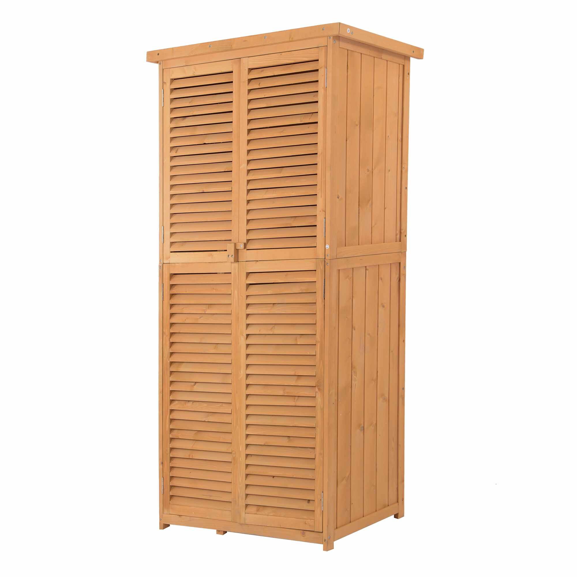 Outsunny dulap din lemn, pentru exterior, 87x46.5x160 cm | AOSOM RO