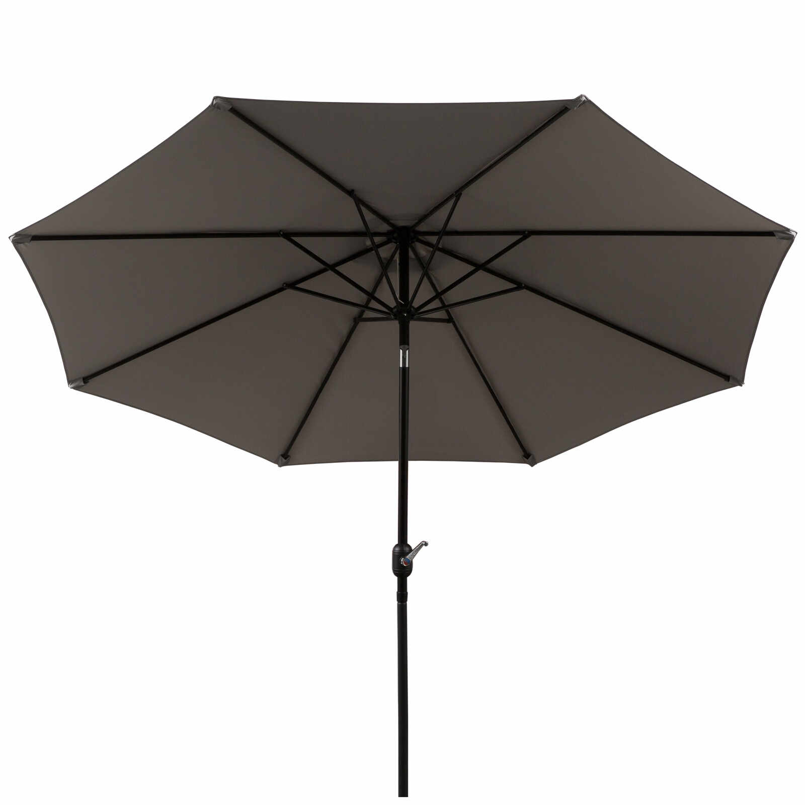 Outsunny Umbrela de Soare pentru Plaja sau Gradina Impermeabila din Otel Gri Φ3x2.45m | Aosom Ro