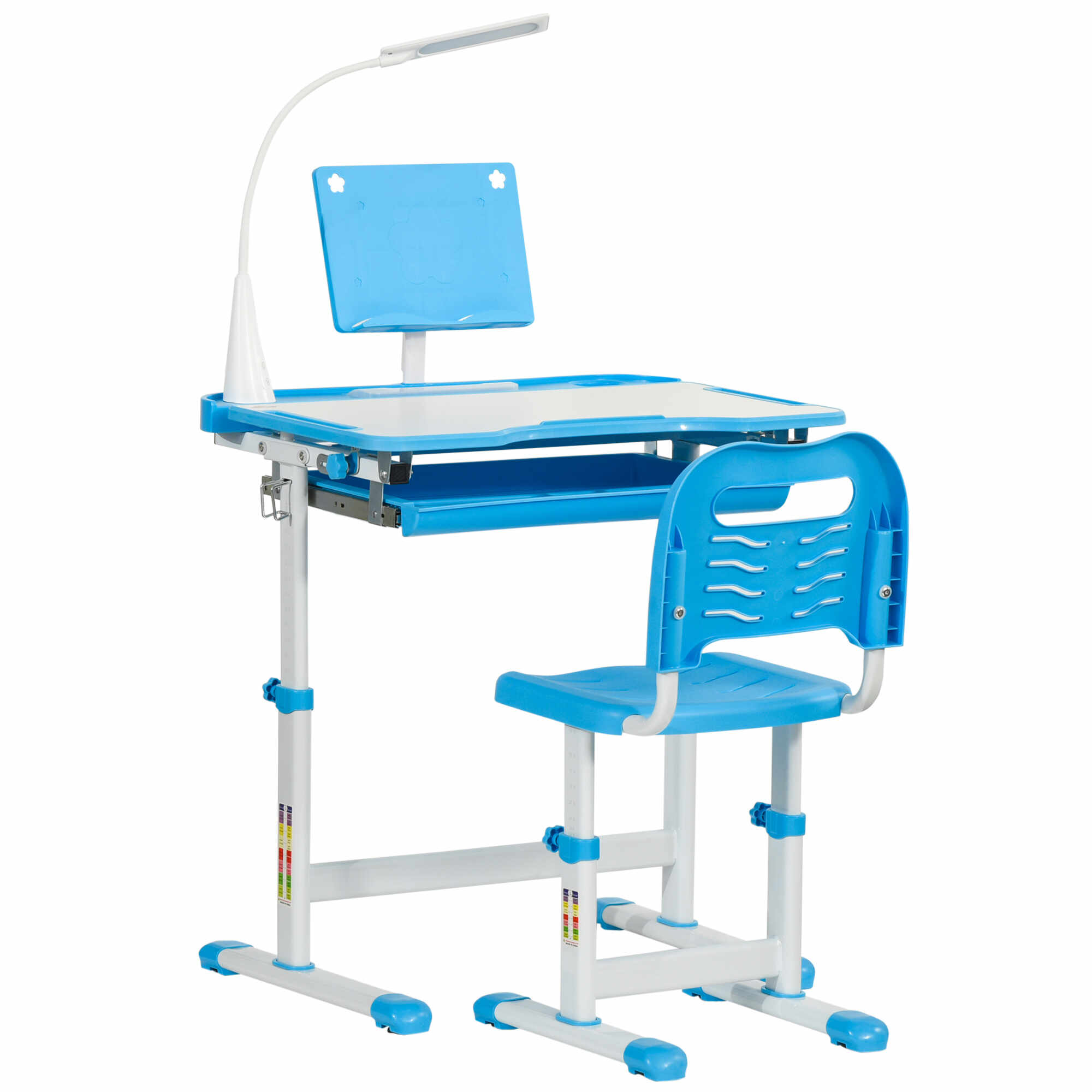 HomCom banca si scaun pentru copii, 70x49.5x80-105cm | AOSOM RO