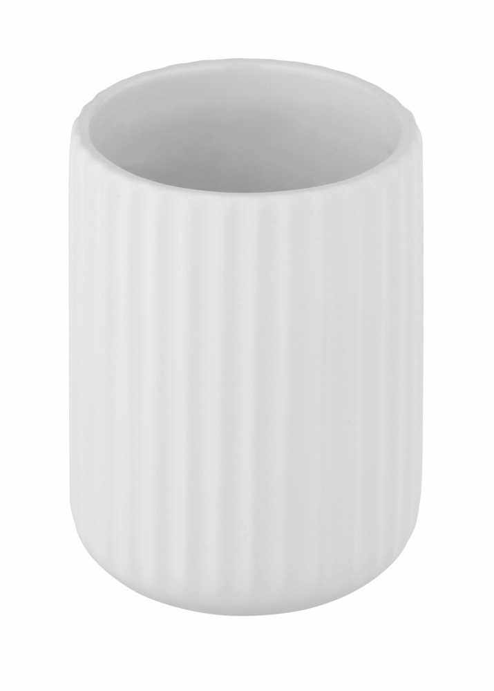 Pahar pentru periuta de dinti, din ceramica, Belluno Alb, Ø8xH11 cm