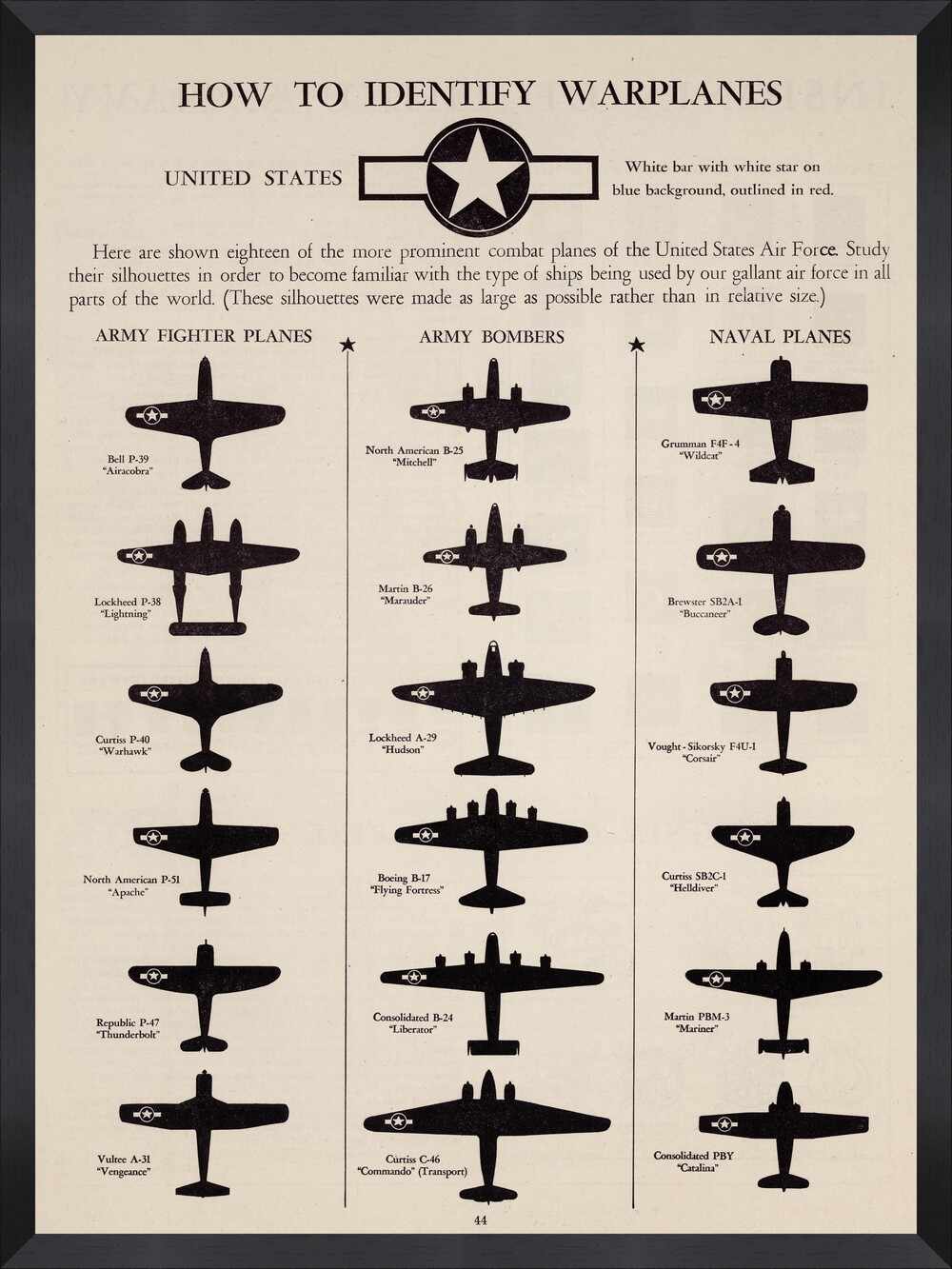 Tablou Framed Art US Warplanes