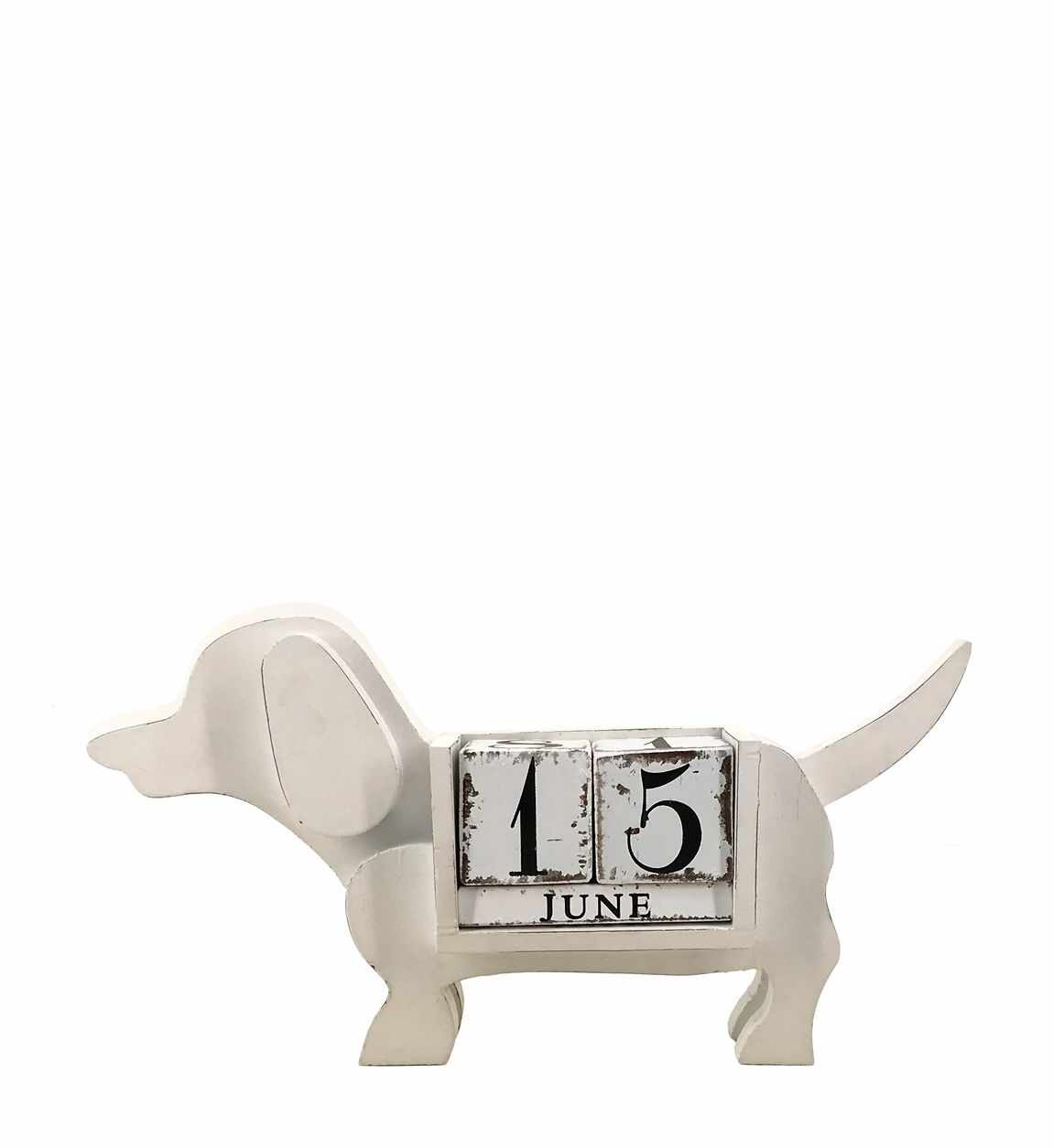 Calendar de birou Dog Gales Alb / Negru, l40xA7xH21 cm