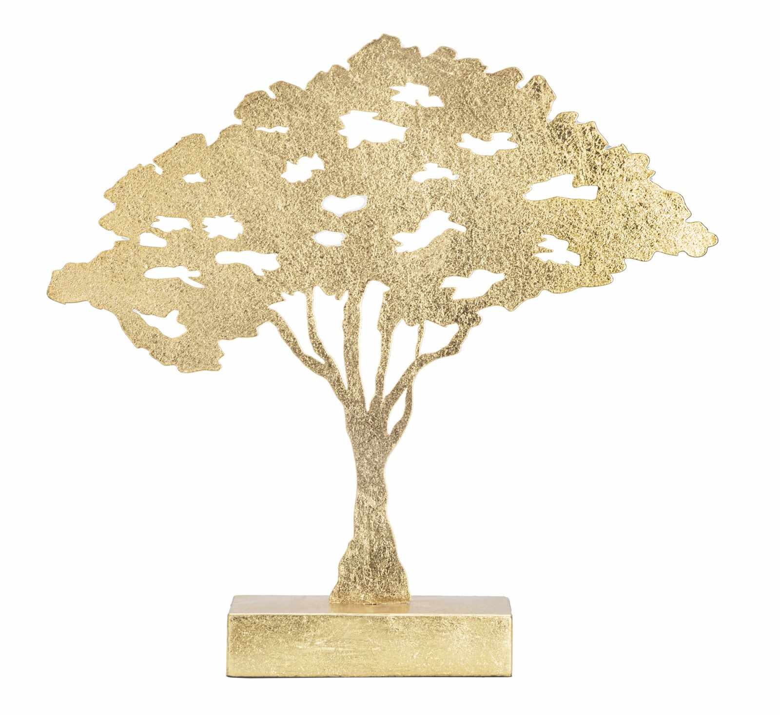 Decoratiune metalica Leaf Tree Auriu, l43,5xA8xH41,5 cm