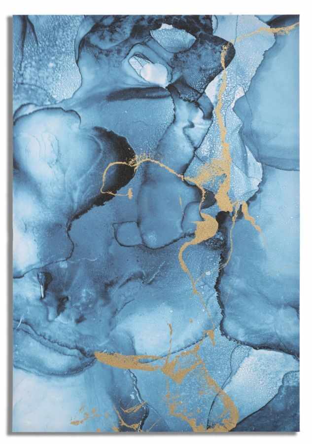 Tablou pictat manual, Blu Rey Albastru, 80 x 120 cm