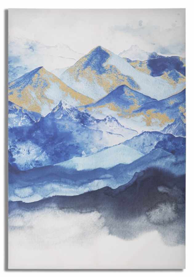 Tablou pictat manual, Mountain Multicolor, 80 x 120 cm
