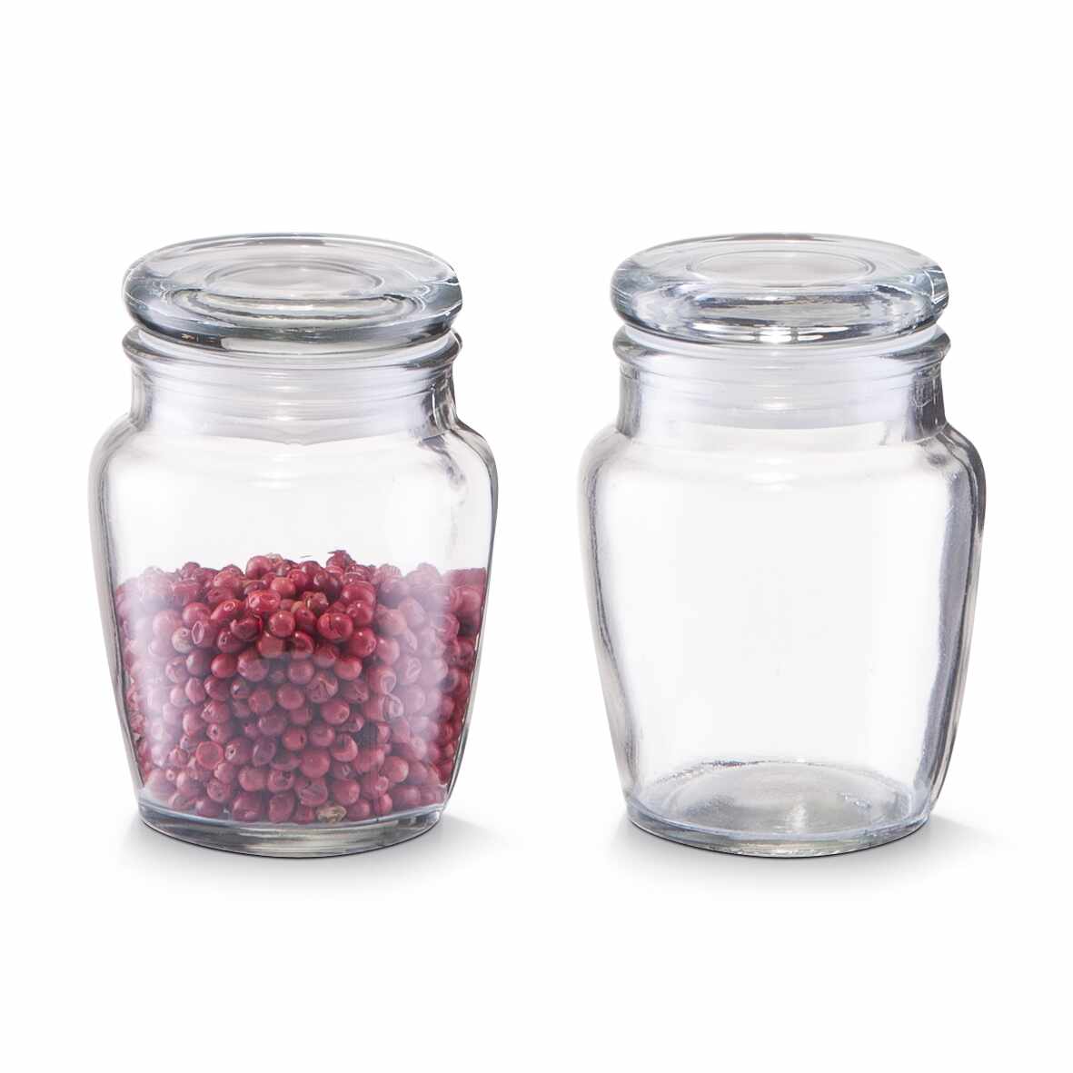 Borcan pentru condimente din sticla, capac etans, Transparent 150 ml, Ø 7xH9,5 cm