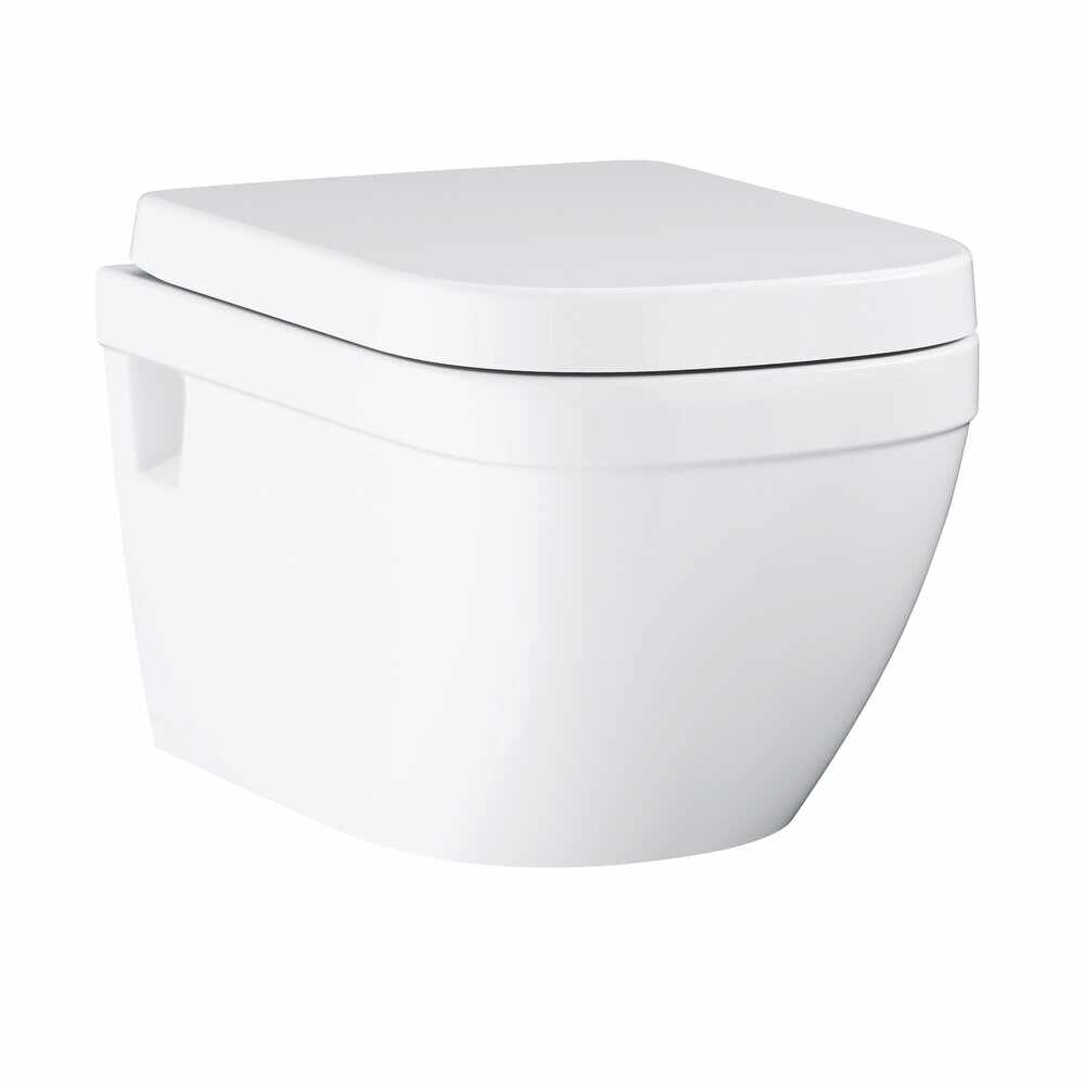 Set vas wc suspendat Grohe Euro Ceramic Rimless si capac softclose prindere la vedere