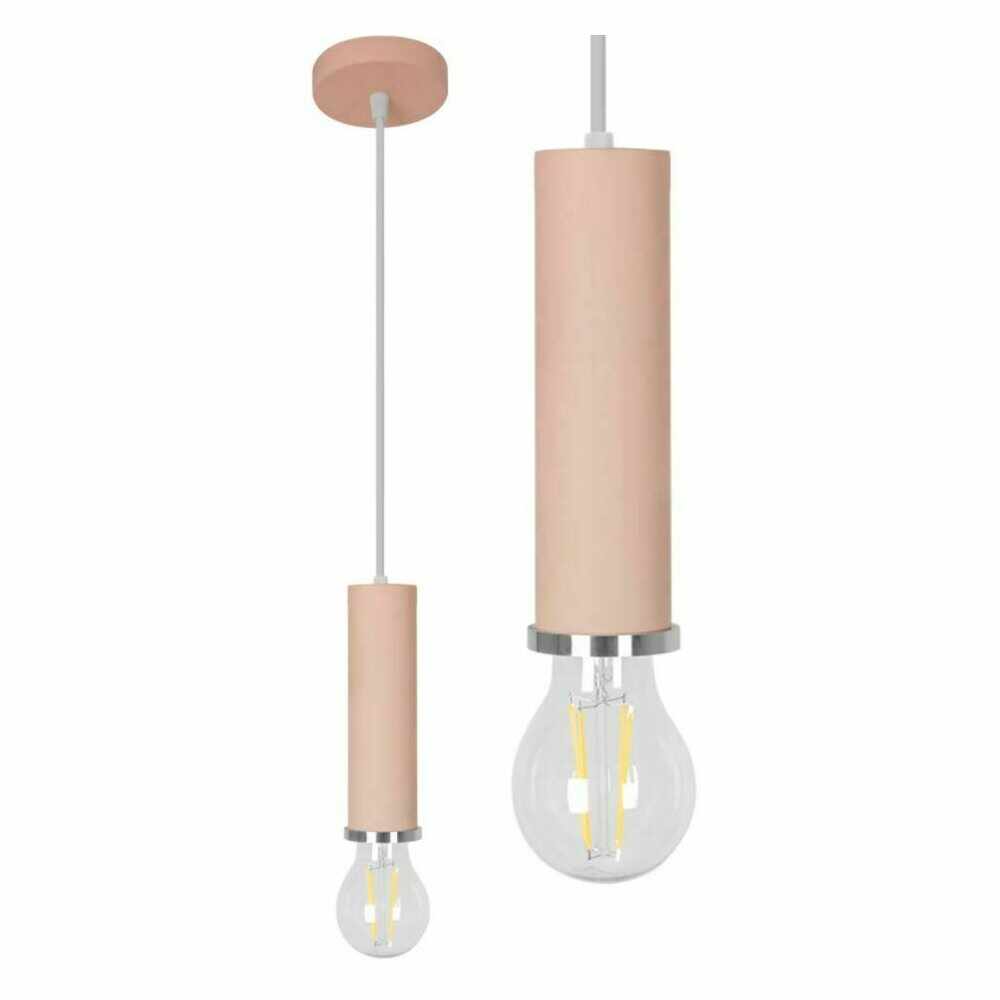 Pendul roz coral model cilindric Rea APP110-1CP design modern Osti A