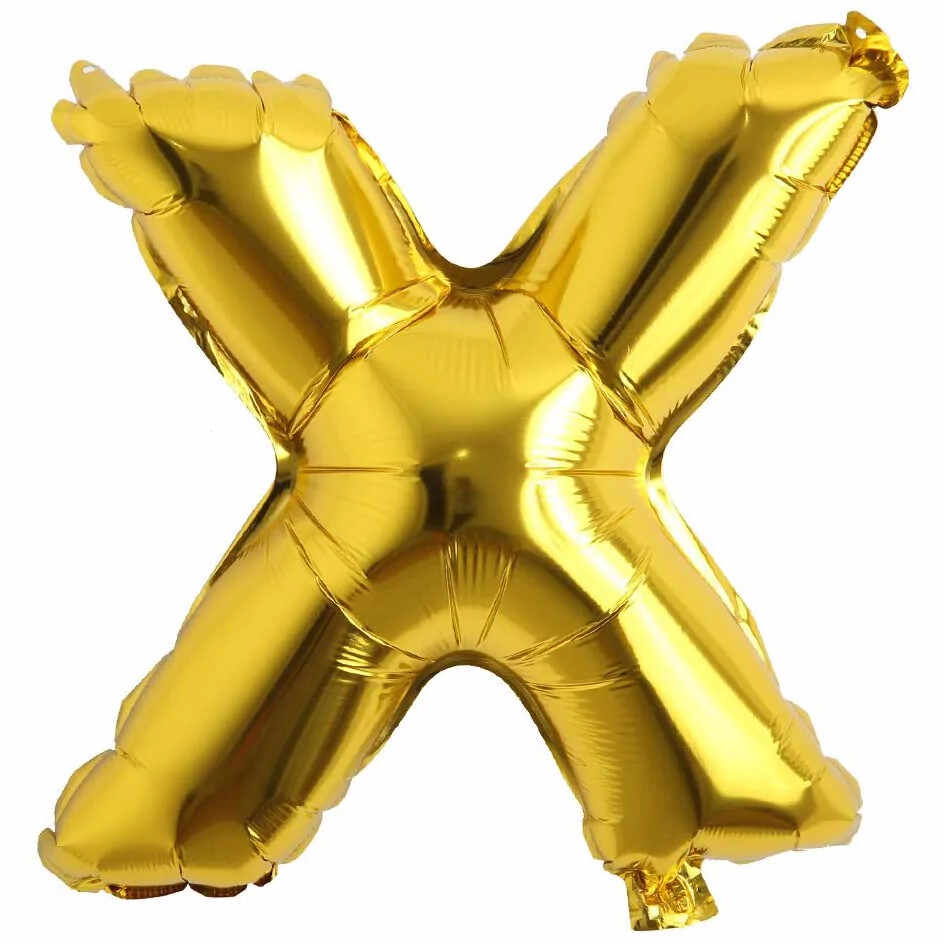 Balon aniversar Maxee, litera X, auriu, 40 cm