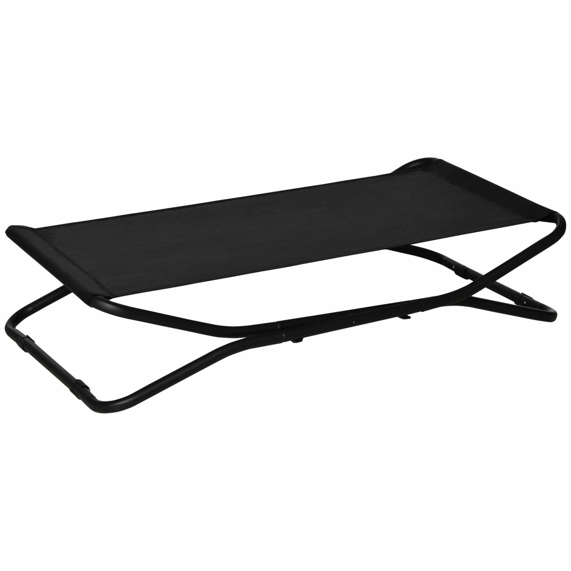 PawHut pat pliabil pentru caini, 111x65,5x19 cm, negru | AOSOM RO