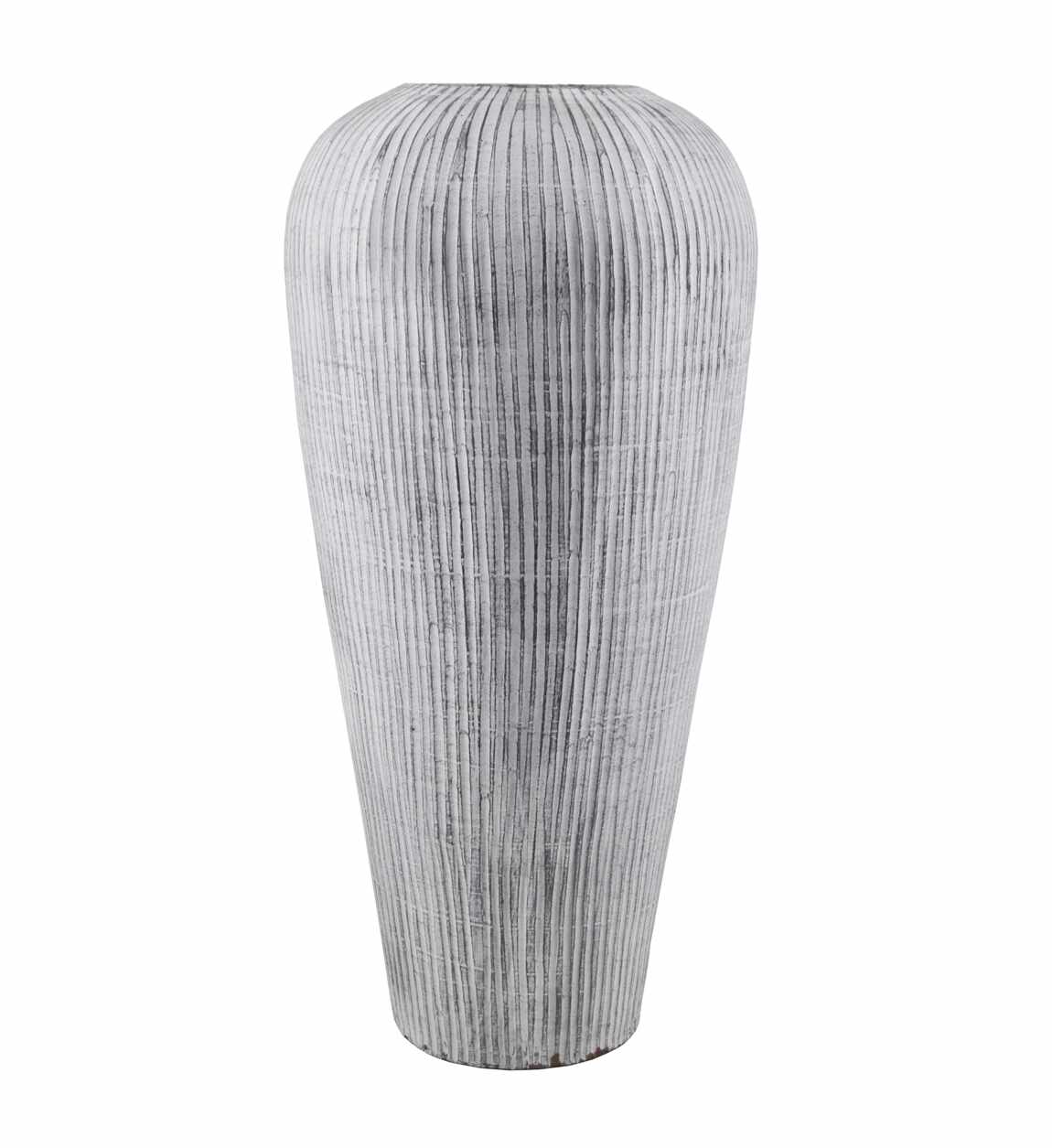 Vaza decorativa din ceramica, Vertical High Gri, Ø40xH80 cm
