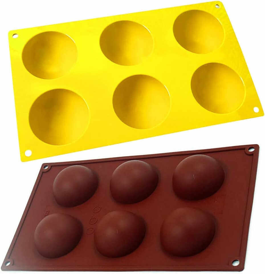 Set de 2 forme pentru prajituri ZoneYan, silicon, galben/maro, 28,5 x 16,7 cm