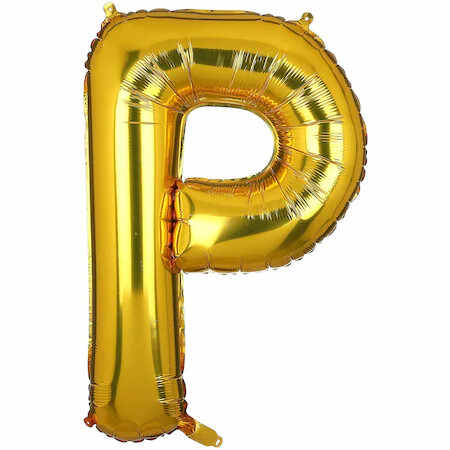 Balon aniversar Maxee, litera P, auriu, 40 cm