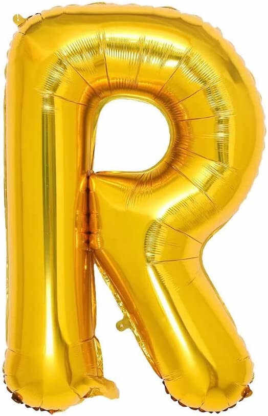 Balon aniversar Maxee, litera R, auriu, 40 cm