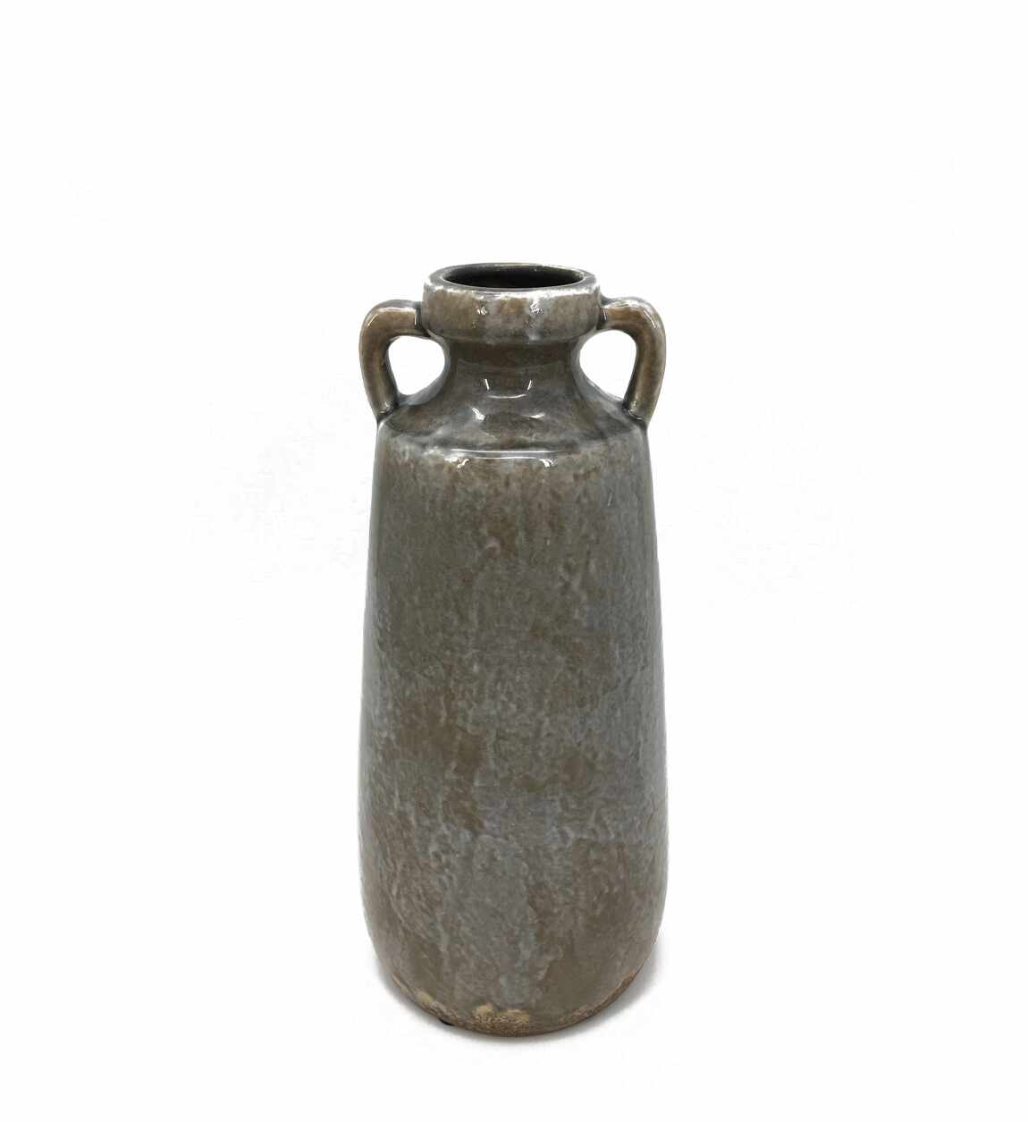 Vaza decorativa din ceramica, Tian Small Gri, Ø15xH35 cm