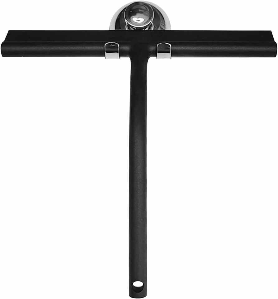 Racleta cu suport KDWOA, silicon/cauciuc, negru, 19,3 x 23,5 cm