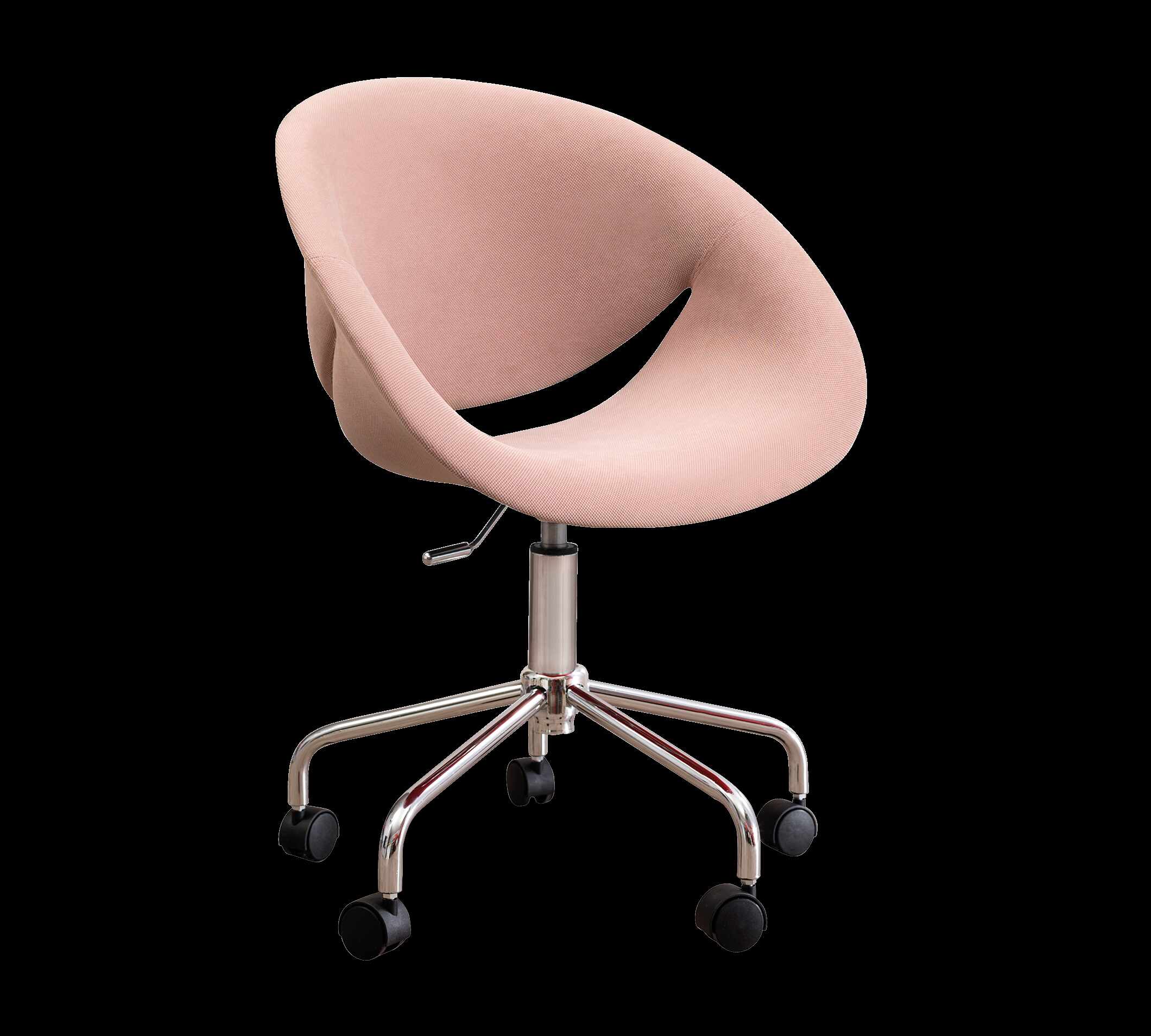 Scaun de birou pentru copii, tapitat cu stofa, Relax Pink, l61xA54xH88-95 cm