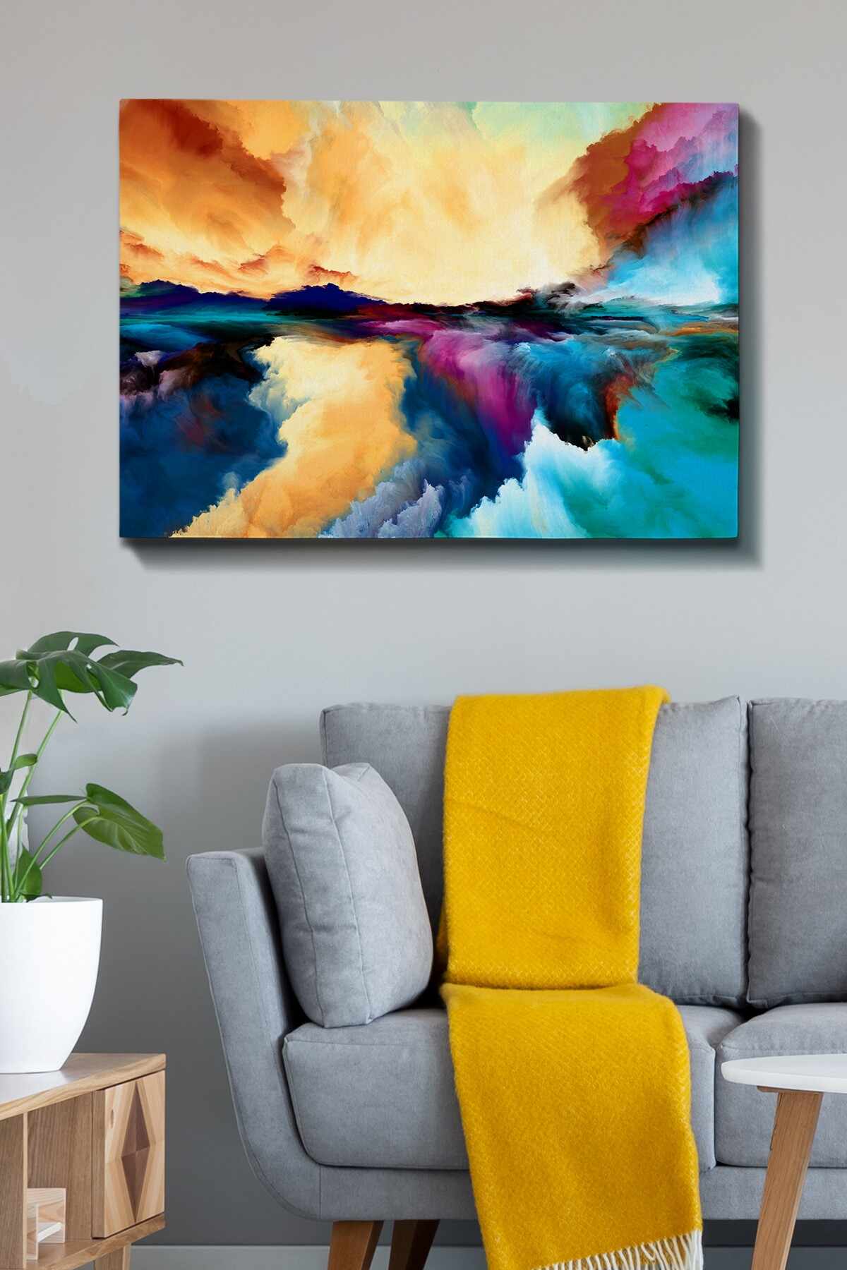 Tablou Canvas Colorful Sky 6 Multicolor, 100 x 70 cm