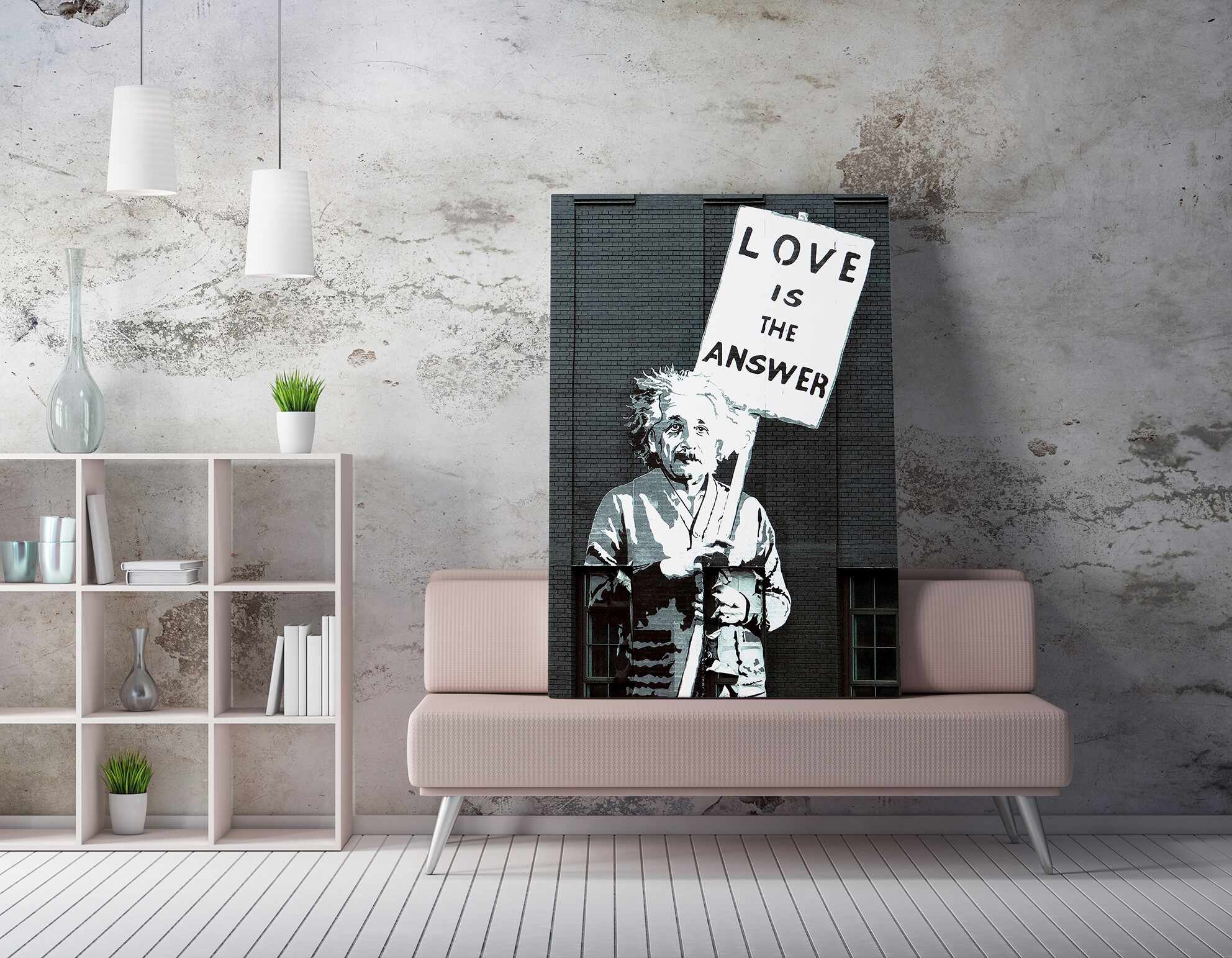Tablou Canvas Love Is The Answer WY32 Multicolor, 50 x 70 cm
