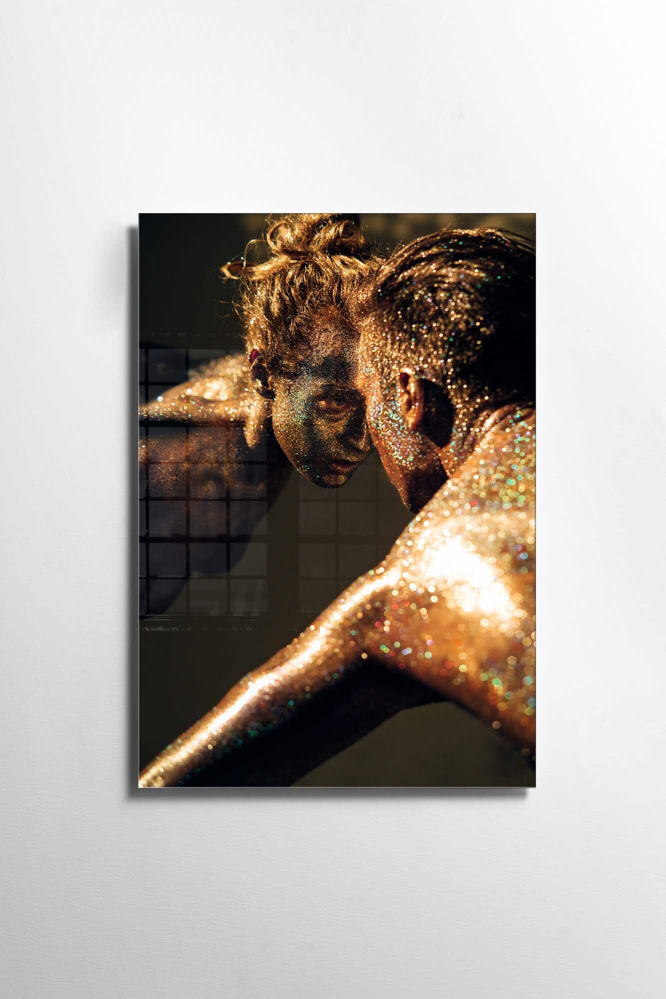 Tablou Sticla Woman And Man 1137 Multicolor, 30 x 45 cm